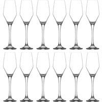 LAV Ella Glass Champagne Flutes - 230ml - Pack of 12 in Clear