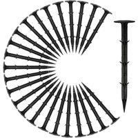 Marco Paul Heavy Duty 50 x Weed Fabric Garden Pegs in Black