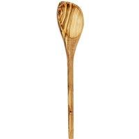 Verano Spanish Ceramics Olive Wood Natural Grained Rustic Round Spoon With Corner (L) 30cm
