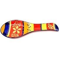 Verano Spanish Ceramics Classic Spanish Hand Painted Kitchen Dining Spoon Rest (L) 26cm Daisy Chains