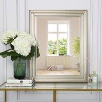 Home Garden Direct Medea - Rectangular Wall Mirror - Accent Silver -76x61