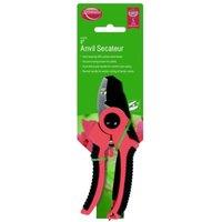 Ambassador Anvil Secateurs in Red