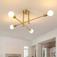 COMELY Sputnik Ceiling lights, 4 Lights E27 Vintage Gold Ceiling lighting