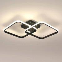 COMELY LED Ceiling Light, 42W 4725LM Square Ceiling Lights, Dia 64 cm in Black