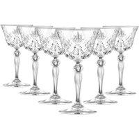 RCR Crystal Melodia Glass Champagne Saucers - 160ml - Pack of 6 in Clear