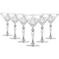 RCR Crystal Melodia Martini Glasses - 210ml - Pack of 6 in Clear