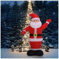 Living and Home 180cm Tall Christmas Inflatable Santa Claus with Fan and LED Blow up Christmas Outdoor Decorations for Yard Lawn in Red
