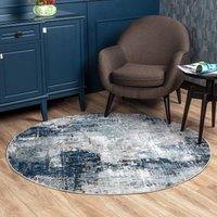 Livabliss Jolie-Abstract Blue Grey Beige Black Modern Marble Rug | Size: 140 cm x 200 cm