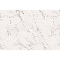 Acantha Fires & Fireplaces Acantha TV Backboard in White Marble Effect