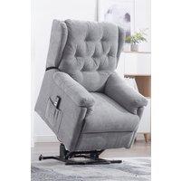 More4Homes Barnsley Fabric Electric Dual Motor Rise Recliner Mobility Armchair in Grey