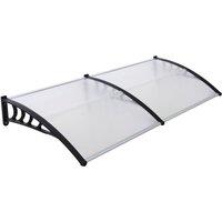 Gr8 Garden Door Canopy Porch Rain Protector Awning Lean-To Roof Shelter 90 X 300cm in Clear | Size: 90 X 300 cm