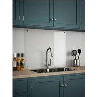 Splashback Crystal Clear Indoor Chrome Cap Glass Kitchen s 900mm x750mm