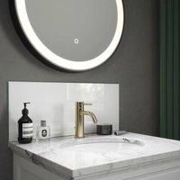Splashback Ice White Toughened Glass Bathroom s 250mm x 500mm x 4mm