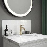 Splashback Ice White Toughened Glass Bathroom s 250x 600 x 4 mm