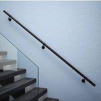 Forgeworks Matt Black Premium Modern Easy Install Indoor Stair Handrail Kit 2.4m