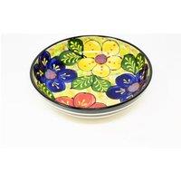 Verano Spanish Ceramics Classic Spanish Hand Painted Kitchen Dining Decor Large Bowl (Diam) 30cm Floral