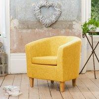 Artemis Home Alderwood 68cm Wide Fabric Tub Chair Armchair in Yellow