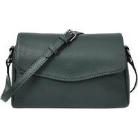House of Leather Women's Womens Real Leather Cross Body Bag Small Organiser Style Colette Black in Green