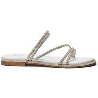 Moda In Pelle Women's 'Jannay' Porvair Sandals in Silver | Size: 7