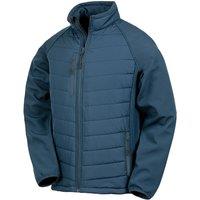 Result Men's Black Compass Padded Soft Shell Jacket in Navy | Size: Small