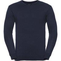 Russell Collection Men's Knitted V Neck Sweatshirt in Navy | Size: 4XL