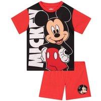 Disney Boy's Mickey Mouse Short Pyjamas in Red | Size: 4-5 Years