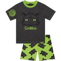 How To Train Your Dragon Boy's Toothless Short Sleeve Pyjamas in Black | Size: 8-9 Years