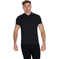 Raging Bull Men's Short Sleeve Knitted Polo in Black | Size: 5XL