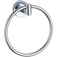 Bathroom Kingdom Melbourne Chrome Round Towel Ring in Silver