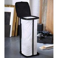 mysmartbuy Collapsible Camping Bin 50L - Foldable Portable Travel Waste Bin 3 Stage Height Adjustable - H69.5 x W29.5 in Black