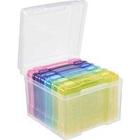 mysmartbuy Photo Storage Boxes for 7x5 Photographs - Storage Organiser with 6 Clip Lock Cases & 600 Photo Capacity