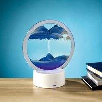 mysmartbuy Sand Painting LED Touch Control Lamp - USB Powered 3D Desk, Side Table or Bedside Light with Multicoloured LEDs & Rotating Frame