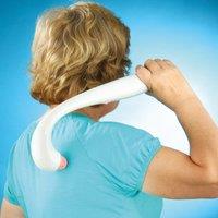mysmartbuy Electric Vibration Knot Neck Long Reach Swan Shape Deep Massage Tool in White