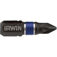 IRWIN Impact Pro Performance Screwdriver Bits PZ2 25mm (Pack 2) in Black