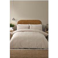 Catherine Lansfield 'Folkstone Geo' Duvet Cover Set in Natural | Size: King