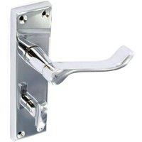 Securit Chrome Scroll Bathroom Handles (1 Pair) in Silver
