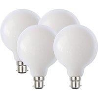 Harper Living 8 Watts G95 B22 BC Bayonet LED Bulb Opal Globe Warm White 3000K Dimmable, Pack of 4