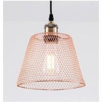 Harper Living Easy Fit Compact Vintage Metal Lampshade Ceiling fitting Shade in Copper