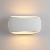 Harper Living Men's Wall Sconce Lamp with White Oval Ceramic Shade, Wall Mounted Light