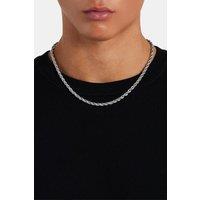Cernucci Men's 5mm Rope Chain in Metallic Silver | Size: 18 inches