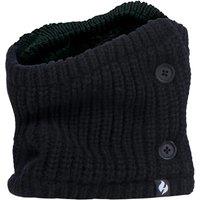 Heat Holders Women's Fleece Thermal Neck Warmer Scarf Snood with Button in Black