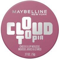 Maybelline Women's Cloudtopia Blush Cheek & Lip Mousse, Up to 14H Cheek Colour 5g in Twilight Berry