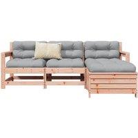 Berkfield Home 4 Piece Garden Sofa Set Solid Wood Douglas Fir in Brown