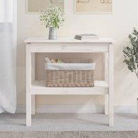 Berkfield Home Console Table White 80x40x75 cm Solid Wood Pine | Size: 80 x 40 x 75 cm