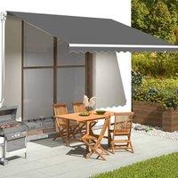 Berkfield Home Replacement Fabric for Awning Anthracite 4.5x3.5 m in Black