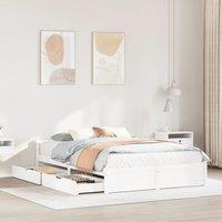 Berkfield Home Bed Frame without Mattress White 140x190 cm Solid Wood Pine