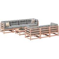 Berkfield Home 8 Piece Garden Sofa Set Solid Wood Douglas Fir in Brown