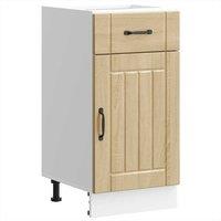 Berkfield Home Kitchen Base Cabinet Lucca Sonoma Oak Engineered Wood in Brown
