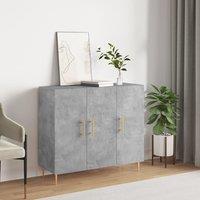 Berkfield Home Sideboard Concrete Grey 90x34x80 cm Engineered Wood | Size: 90 x 34 x 80 cm