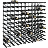 Berkfield Home Wine Rack for 120 Bottles Black Solid Pine Wood